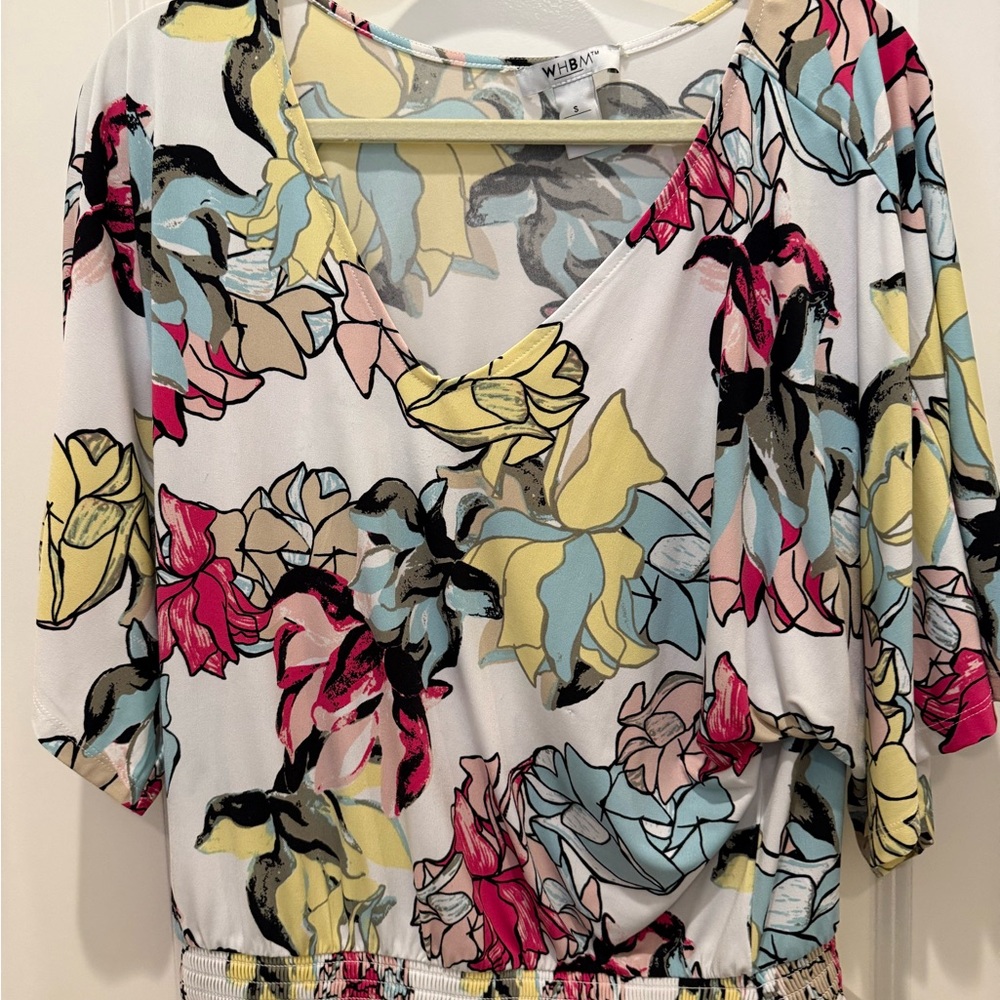 White House Black Market Multicolor Floral Blouse